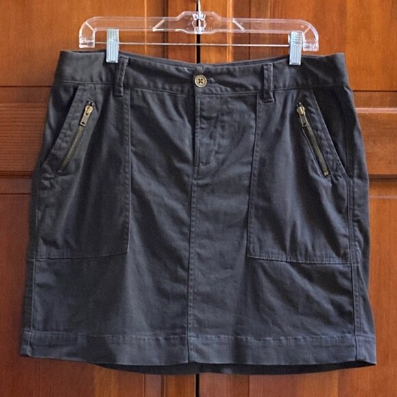 Old Navy Cargo Skirt - Dark Gray - Size 12 - Zipper pockets - Picture 1 of 6